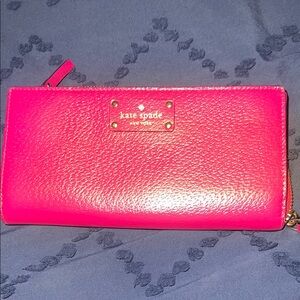 Kate Spade Fuchsia Zip-Around Wallet
